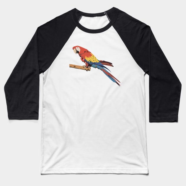 Macaw Parrot Baseball T-Shirt by NorseTech